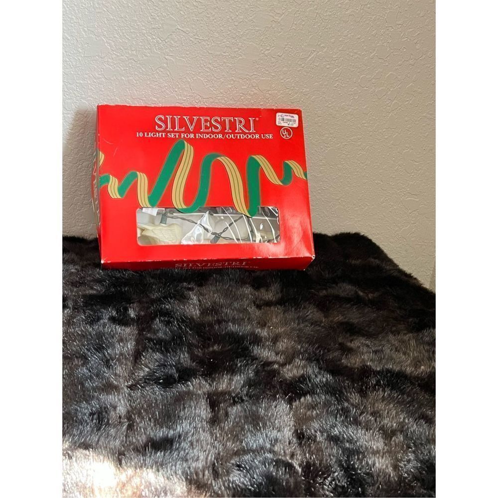Vintage Silvestri Holiday Christmas white dove‎ blow mold string lights
